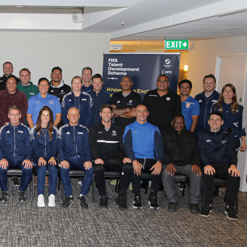 FIFAcom's tweet photo. "What is the metric of success for each member association?"

FIFA brought @OFCfootball member associations together this week, holding the latest Knowledge Exchange workshop in Wellington/Te Whanganui-a-Tara.