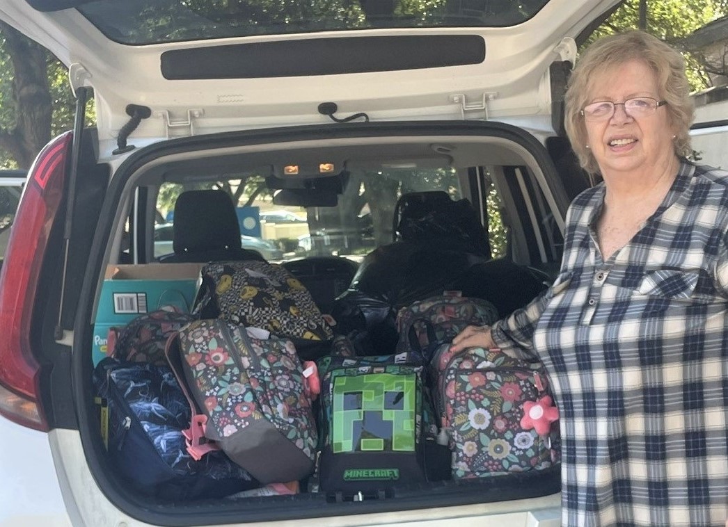 One way to beat the heat is to #volunteer! Our Ambassador at NorthParkPres.org, Judy Bryant, arranged for a carload of school supplies for kids in our care. The kiddoes will be excited to start fresh in August!