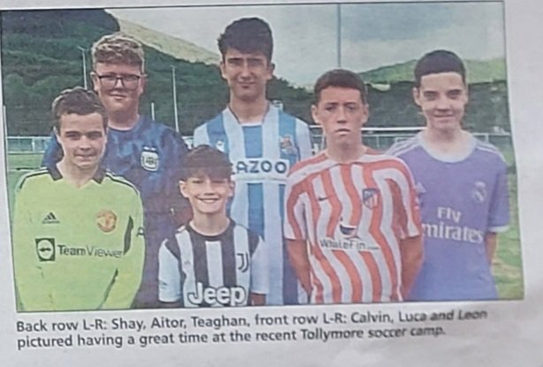 Some of the coverage of our last soccer funweek thanks @MourneObserver The next camp starts on Monday 31 July from 9:30am at Donard Park, Newcastle