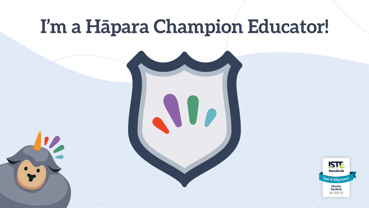 Great news! I am officially a #HāparaChampion Educator!