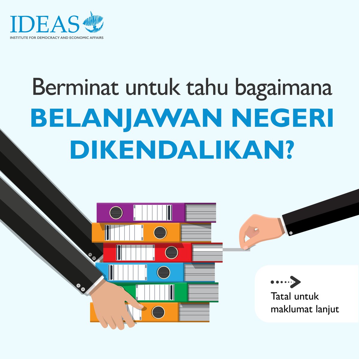 IDEASMalaysia's tweet photo. 𝗕𝗮𝗴𝗮𝗶𝗺𝗮𝗻𝗮 𝗮𝗻𝗱𝗮 𝗯𝗼𝗹𝗲𝗵 #PantauWangKita? 📷 Proses belanjawan negeri beroperasi dalam bentuk kitaran dan dilakukan secara rutin setiap tahun. Dalam kitaran ini, anda akan dapat mengetahui pihak-pihak yang terlibat untuk mengemukakan dokumen-dokumen belanjawan yang dapat diakses oleh orang ramai! 𝗞𝗲𝗻𝗮𝗹𝗶 𝗸𝗲𝗲𝗺𝗽𝗮𝘁-𝗲𝗺𝗽𝗮𝘁 𝗱𝗼𝗸𝘂𝗺𝗲𝗻 𝘁𝗲𝗿𝘀𝗲𝗯𝘂𝘁! 📷 Akhir sekali, jangan lupa layari laman sesawang https://t.co/18kd5Iip3g atau imbas kod QR yang tertera untuk mendapatkan laporan penuh MyOBI bagi tahun 2022! 📷  #IDEASMalaysia
