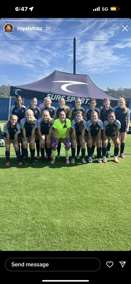 Rreichwald27's tweet photo. 🚨 2-0 DUB 🚨Great team win against FRAM GA! @chloe_chapman4 @mya_stenehjem @Kaylee3Muniz @Kallieosmu19 @emmy_stoft @GentryWatrous @avaplayssoccer @RoyalsFCAZ @ECNLgirls 

@ImCollegeSoccer 
@TheSoccerWire 
@ImYouthSoccer https://t.co/RbTRUVWfNm