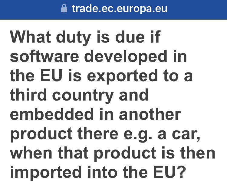 Lucian_Cernat's tweet photo. #tradeXpresso: as #Mode5software is becoming one of the key components behind electric vehicles 🚗 competitiveness, do you know how is such “software on wheels” treated by 🛃?

Proud to announce that we have the answer in our @TradeHelpdesk! https://t.co/thgGYJENHe