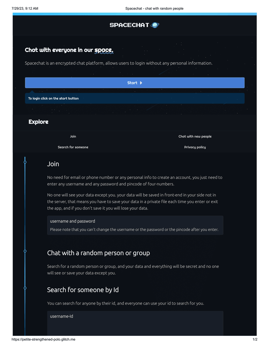 husseinalaa21's tweet photo. 🚀 Introducing #Spacechat - Secure & Private Chat! 🔒💬
No personal info is needed such as email address or phone number.
Just enter username, password, & Pincode.
Your data stays on your device.
Chat anonymously. Unique IDs.
Join now! 🌌 #Spacechat https://t.co/cLCelgAhbQ
