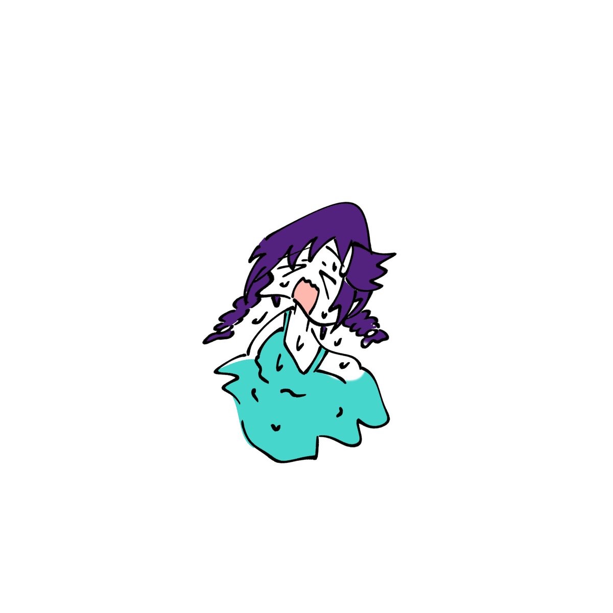 「暑いとすぐ溶けてしまう三好紗南」|はくとうのイラスト