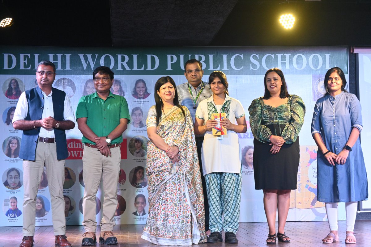 ThePradeepRawat's tweet photo. 26 Students ,
26 Stories in One Amazing Book📚
🏫 Delhi World Public School
Beautifully Written brilliant stories!
Privileged to be a Part of Launch of the Book at #DWPS
Special thanks to #Principal Ms #JyotiArora 
Book Compiled by @susmi021 
News by @Ankurtripathie https://t.co/SSM3v1Etyn