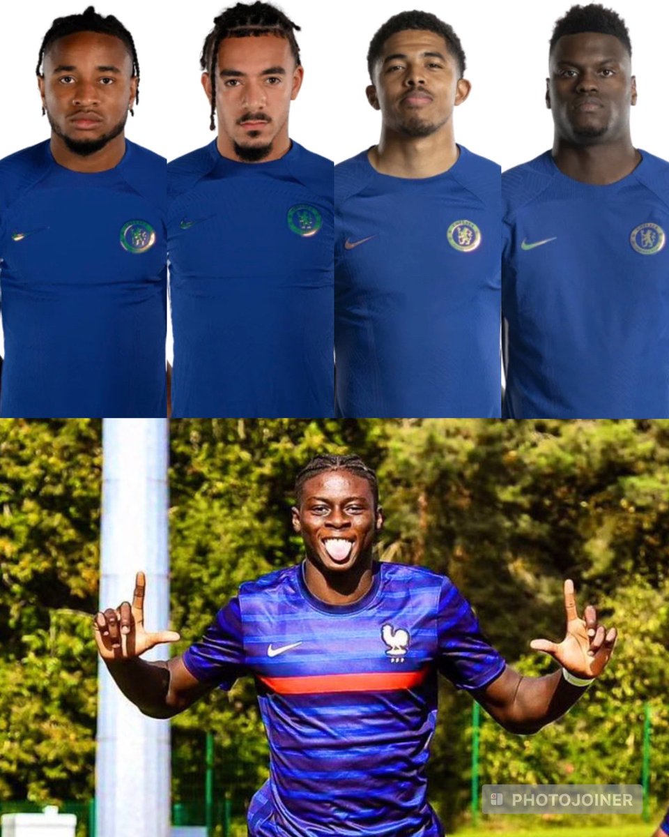 FutebolChelsea's tweet photo. 🇫🇷 Christopher Nkunku
🇫🇷 Malo Gusto
🇫🇷 Wesley Fofana 
🇫🇷 Benoit Badiashile
🇫🇷 Lesley Ugochukwu

The French Revolution at La Chels continues… https://t.co/100wVdKFA7