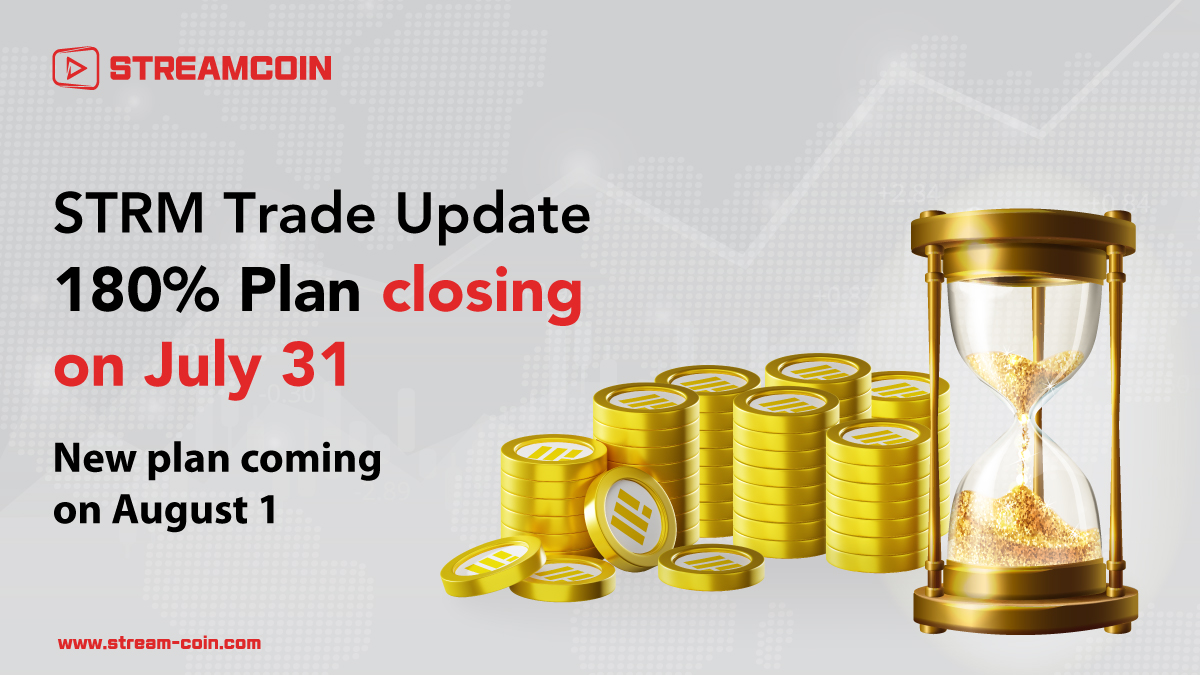 streamcoin_strm's tweet photo. ⏰ An important update is coming soon to #STRMTrade!
💰 On July 31 at 11:59 PM (GST), the current trade plan, which offers 180% $BUSD and 50% $STRM rewards, will be closed. On August 1, we’ll introduce a new plan with 170% $BUSD and 30% $STRM rewards.
😎 Users with active plans will continue to get their rewards on schedule.
🏃♂️ A few days are left to get high rewards! Seize the opportunity now at https://t.co/q5zuqraiba
#StreamCoin #STRM #BUSD #CryptoCommunity #trading #tradingstrategy #Rewards #BSC #cryptocurrency #CryptoTwitter