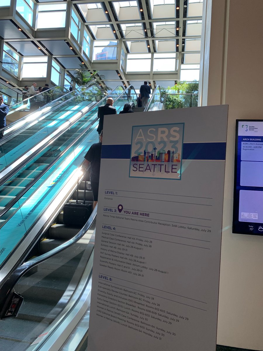 MHExecutive's tweet image. Day 2 is underway at @asrsdocs in Seattle! More than 2,000 retina specialists are expected to attend. Results from the #PULSAR study of high-dose #Eylea will be presented today, among other hot topics like #Syfovre &amp;amp; #wetAMD. Look for more coverage through Aug. 1! #MHE2023