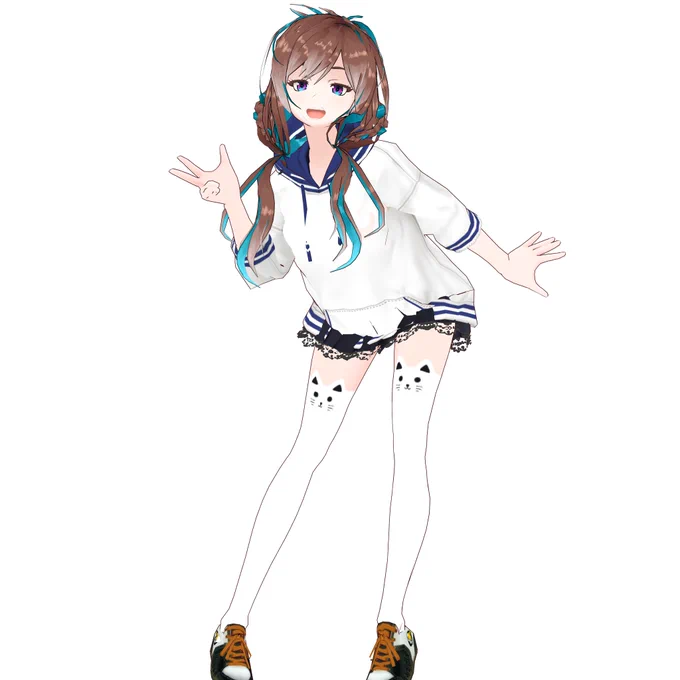 これはVroidで作ったオリキャラ、カワサキちゃん(馬券カス設定)