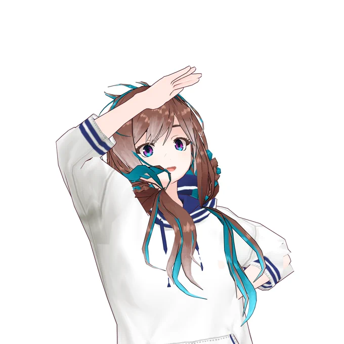 これはVroidで作ったオリキャラ、カワサキちゃん(馬券カス設定)