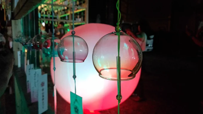 近所の神社のライトアップ 幻想的でした