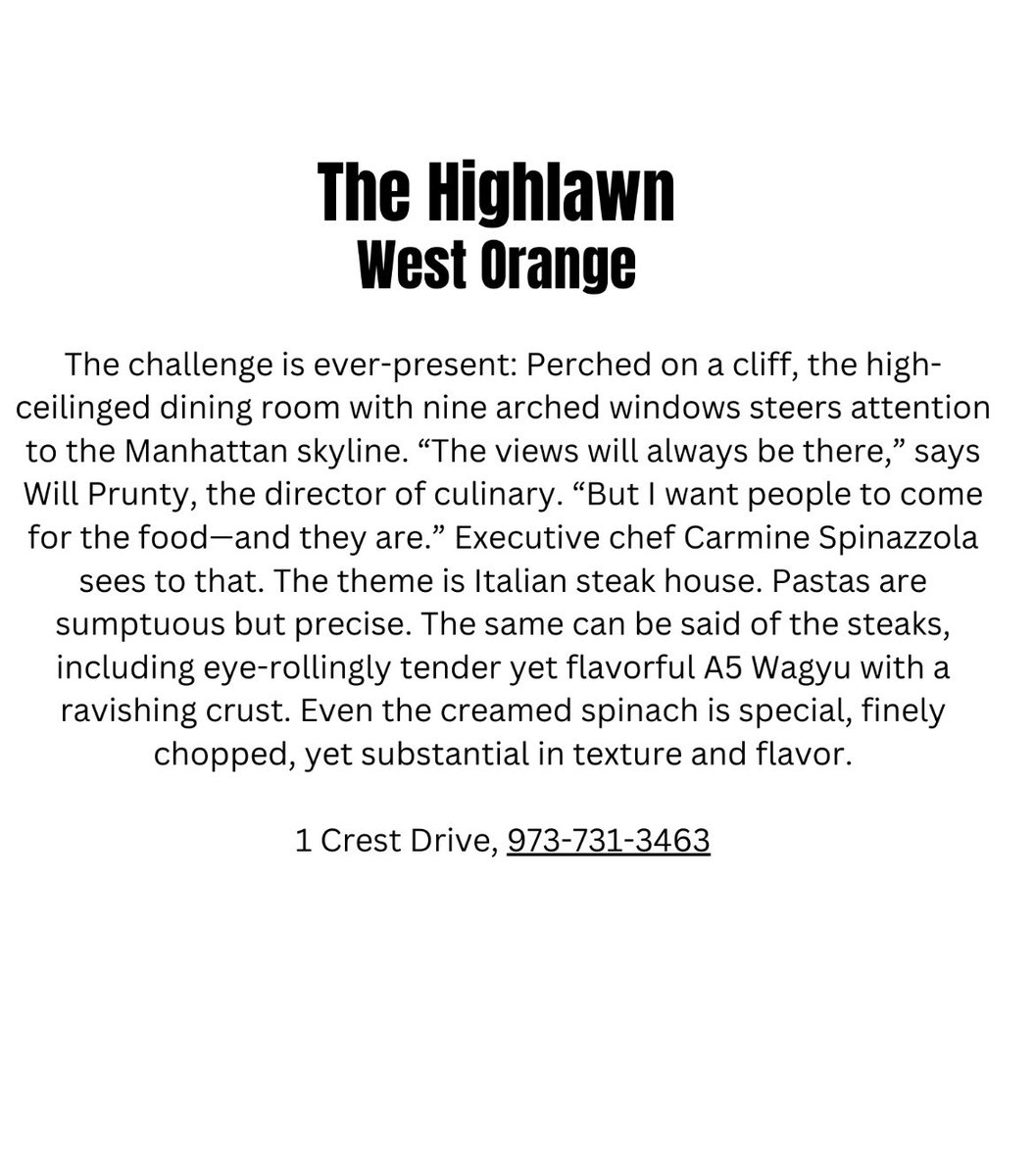 TheHighlawn's tweet photo. Thank you for choosing The Highlawn back to back for the 30 best restaurants. You come for the food and everything else is just The Highlawn magic!
#thehighlawn #westorangenj #newjersey #bestofnewjersey #best30 #foodandwine https://t.co/MxOMMCRex3