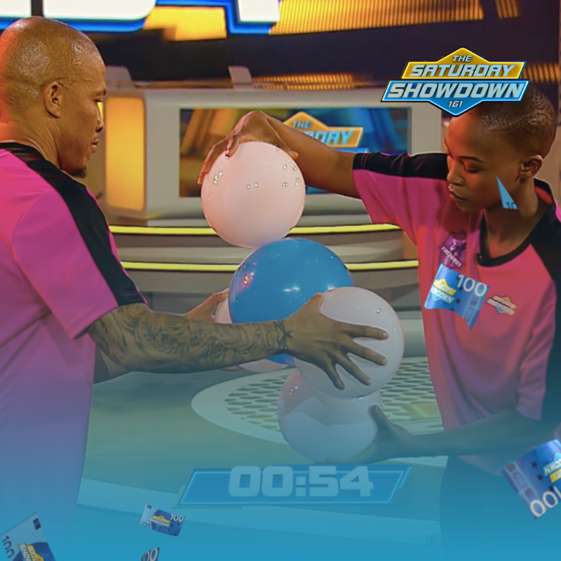 Mzansimagic's tweet photo. Look, it’s only the first game but already sekushushu in the #SaturdayShowdown finale. 🔥 Are you Team #BLT or #FireFairies?