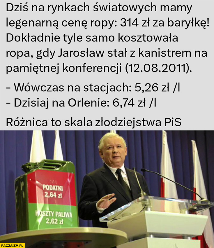 Funfel06's tweet photo. Złodziej od kanistra już zapomniał , więc przypominam ... https://t.co/mW9RRXYxLP
