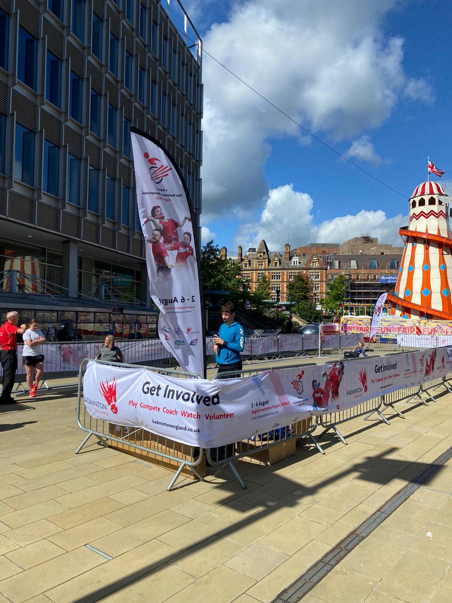 BadmintonEnglnd's tweet photo. 🎉🏸What an amazing day filled with badminton fun at Millennium Square Sheffield!

Missed the chance? Head to the English Institute of Sport Sheffield, 2-6 August to watch the 4 Nations Para Badminton International! 

🎫 https://t.co/Uk5hUyUmnJ https://t.co/lBcAQgUgs8