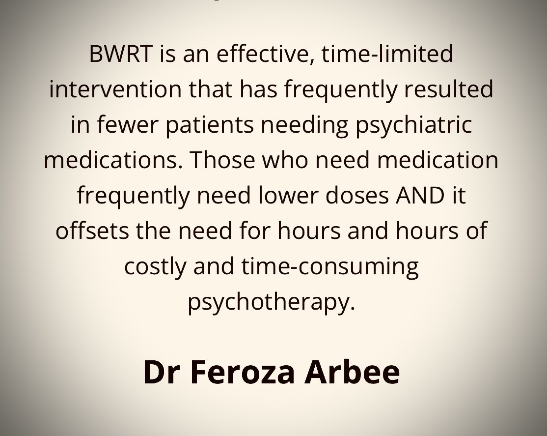 BWRTInstitute's tweet photo. #Quote #BWRT
Dr.Feroza Arbee Consultant Psychiatrist
@psych @rcpsych @chenoaparr @bbchealth
#healthcare #therapistsconnect #therapiststwitter #BWRTSA #worldwide https://t.co/0t9P8jghca