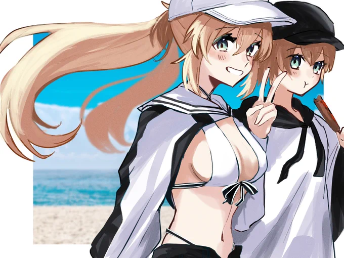 水着キャストリアと水着ガレスちゃんの親和性高くて良い