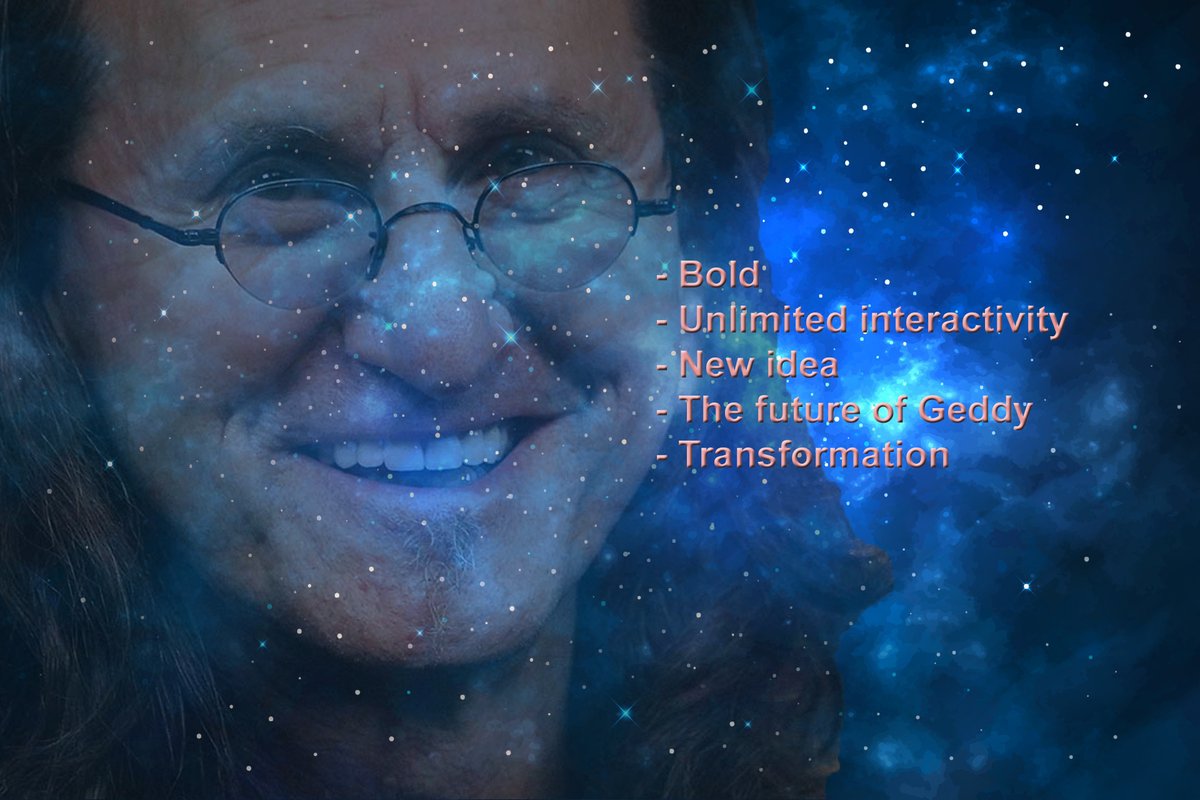 It's a very rare thing...that you get a second chance to make a new impression. Today is that day. #Follow @Geddython, where Geddy's power will connect us all. It's a new day! #NewIdeas