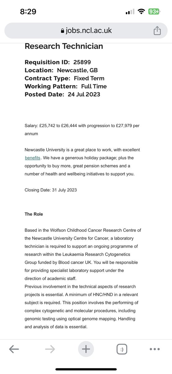 ciscojmd's tweet photo. $BNGO 📣🔥 Interesting position. Research Technician - Wolfson Childhood Cancer Research Centre of the Newcastle University Centre for Cancer #BNGO #OGM #Bionano #SaveLivesNotPockets
Leukaemia Research Cytogenetics Group funded by Blood cancer UK.
This position involves the performing of complex cytogenetic and molecular procedures, including genomic testing using optical genome mapping.
https://t.co/zt9nQMTm8G