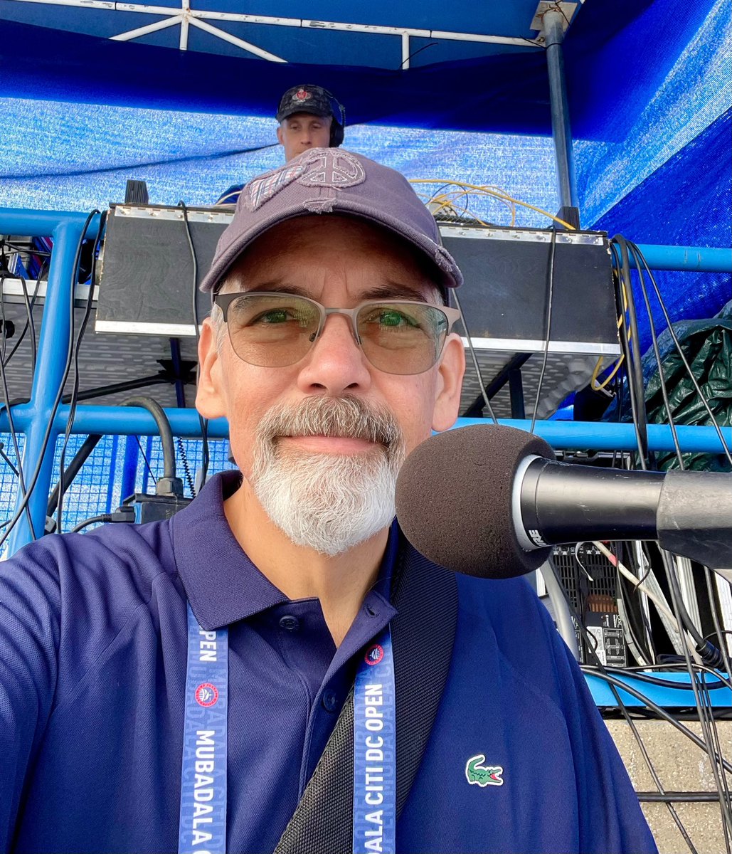 Back in the saddle behind the mic at the @mubadalacitidc DC Open! It’s a beautiful day for All-Star ATP/WTA 500 Tennis! Come out and grab some EPIC MATCHES! #CitiOpen