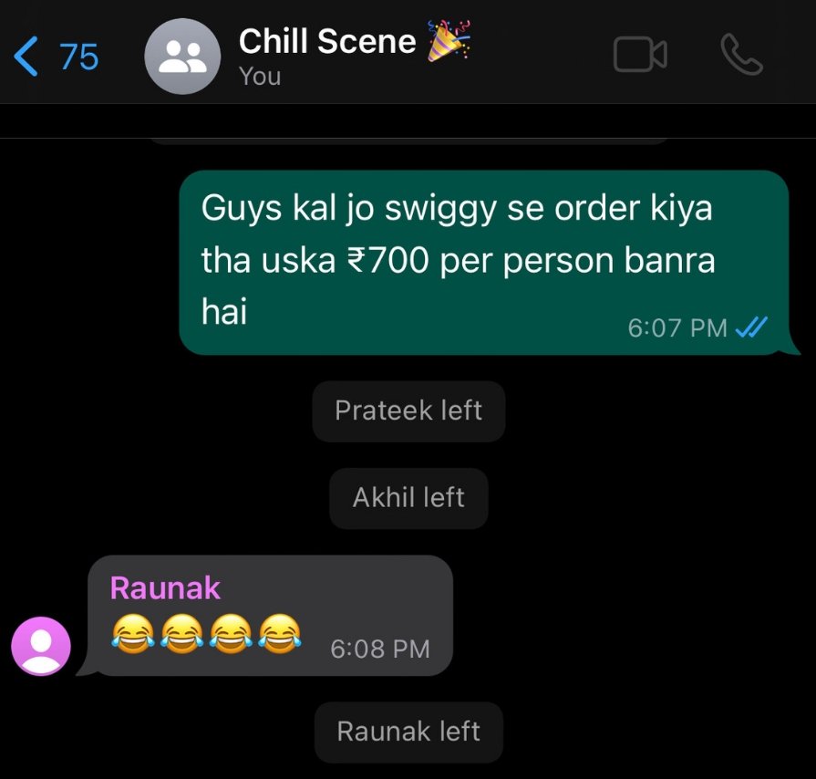 we all partied at my place last weekend and ordered lots of food but this happened the very next day 😭😭