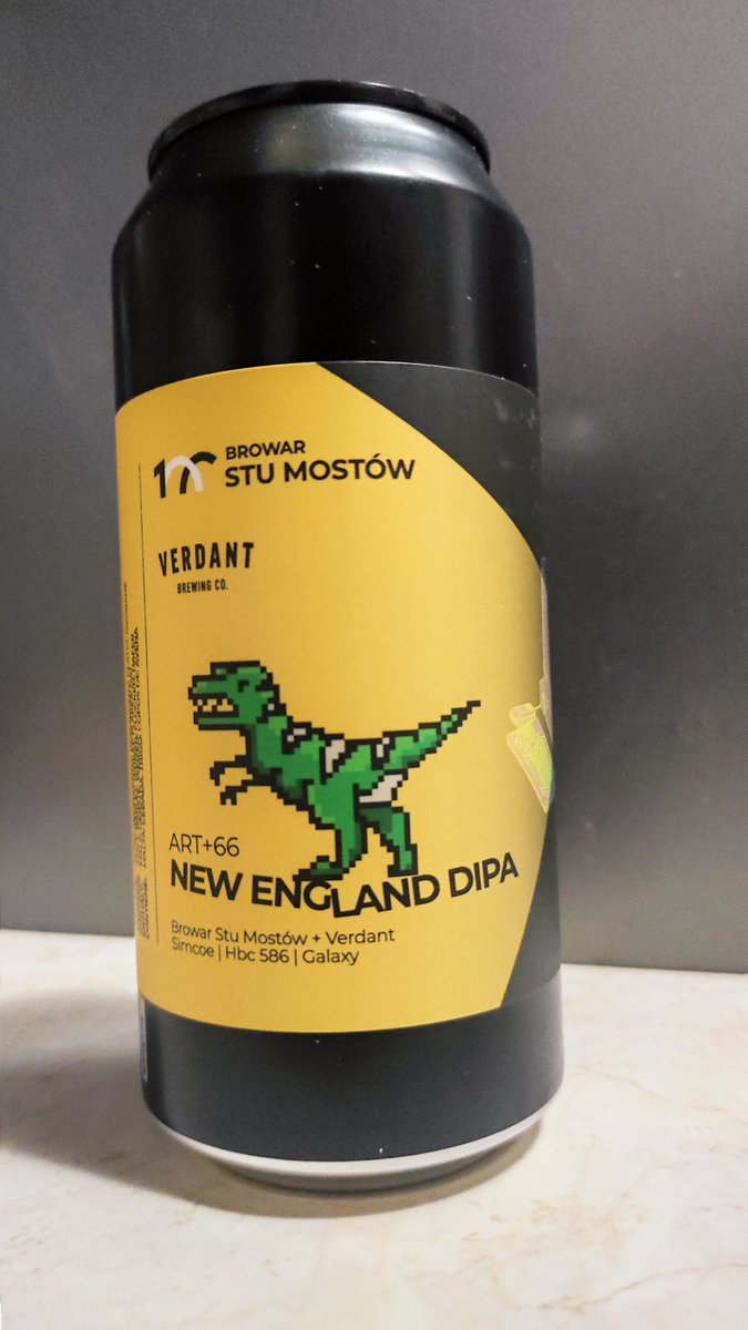BojanowskiMarek's tweet image. #332
🍺 ART+66 New England DIPA
🇵🇱🇺🇲 Browar Stu Mostów/ Verdant Brewing Co.
New England DIPA
Alk. 7.6%
4/5
#craftbeer #polishbeer #DIPA #NewEngland #piwokraftowe #browar #StuMostów #Verdant #beergeak #beerpics #wroclaw
@BrowarStuMostow @VerdantBrew