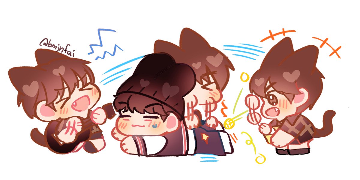 bmjnfai's tweet image. 🐰🐿️😼 #숩텬
#soobtyun #taebin #txtfanart