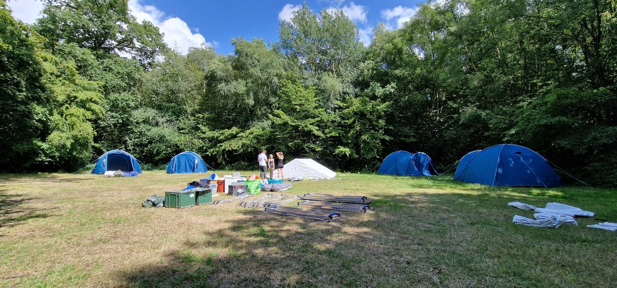We've arrived at our campsite and the sun is out!