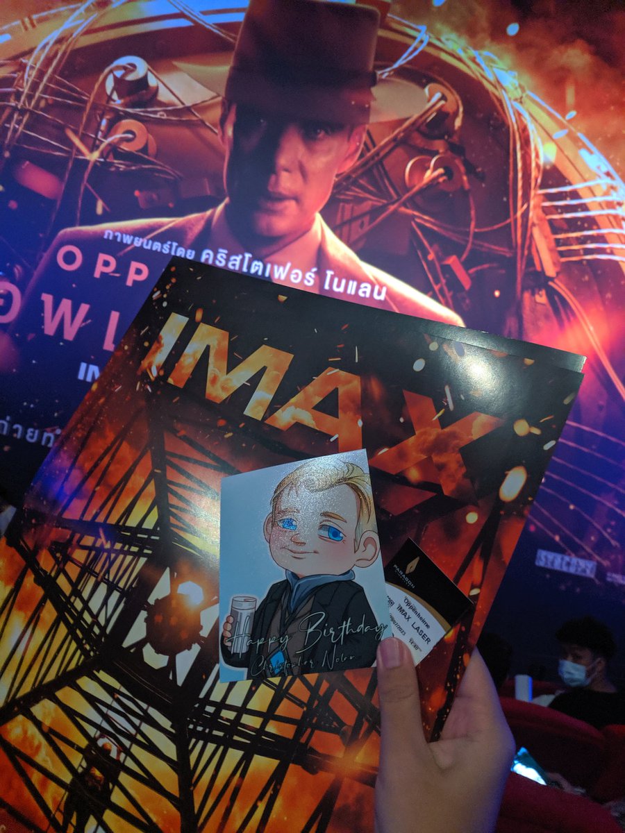 DiceMaster787's tweet photo. Oppenheimer รอบ Fan screen มีการ์ดมาแจกด้วย น่ารักมากก
คนทำการ์ด @hatoriisbaka

#Oppenheimer 
#OppenheimerInIMAX https://t.co/I934X28cG7