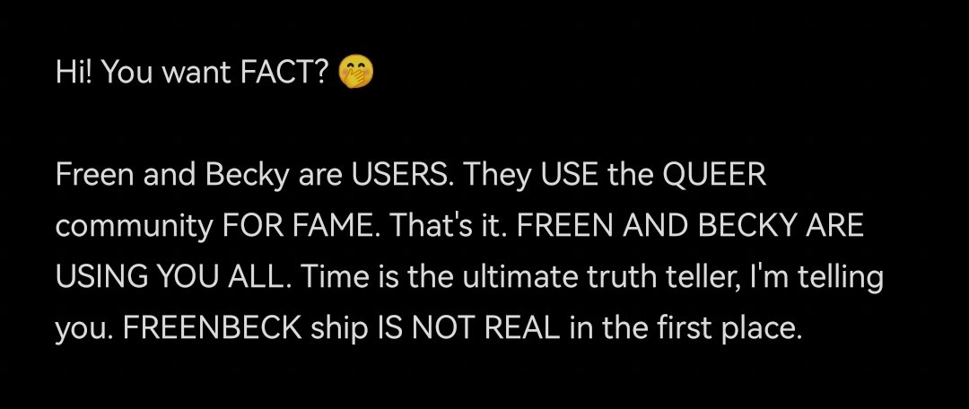 clwnfb's tweet photo. Told y'all about this before but didn't listen 😌

Your diva Freen and your highness Becky,
USING the QUEER community for FAME. 🤡

#กดบัตรSarochaSoloStage
#srchafreen #beckysangels #idolfactoryTH @IDOLFACTORYTH @srchafreen @AngelssBecky https://t.co/Iz4JCxCCZE