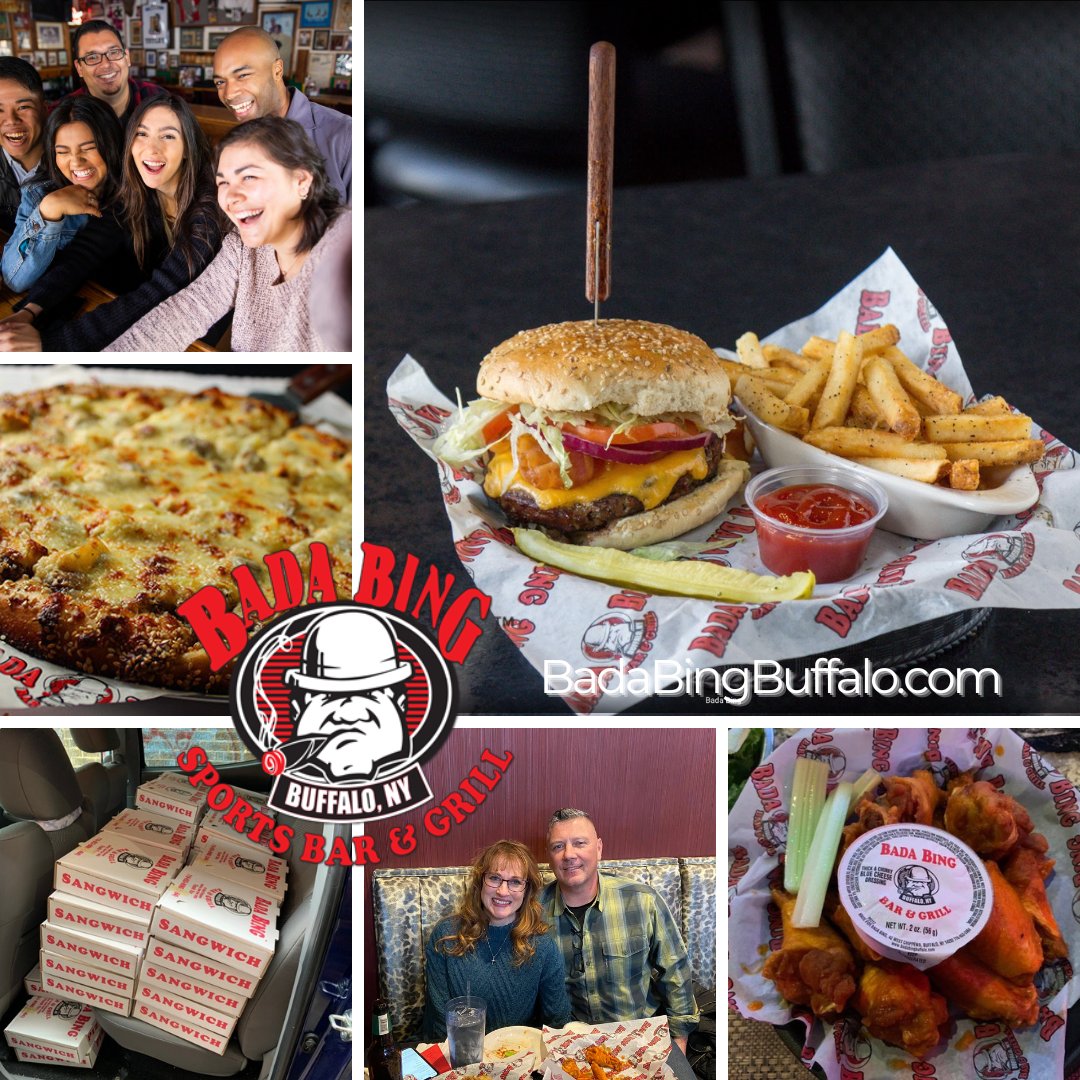 BadaBingBuffalo's tweet photo. #Saturday bring it to the BING for lunch dinner &amp; drinks
#42Chippewa #Buffaloi
https://t.co/O4kx0qrEnM
716-853-2464 https://t.co/rc7vvCH3P2