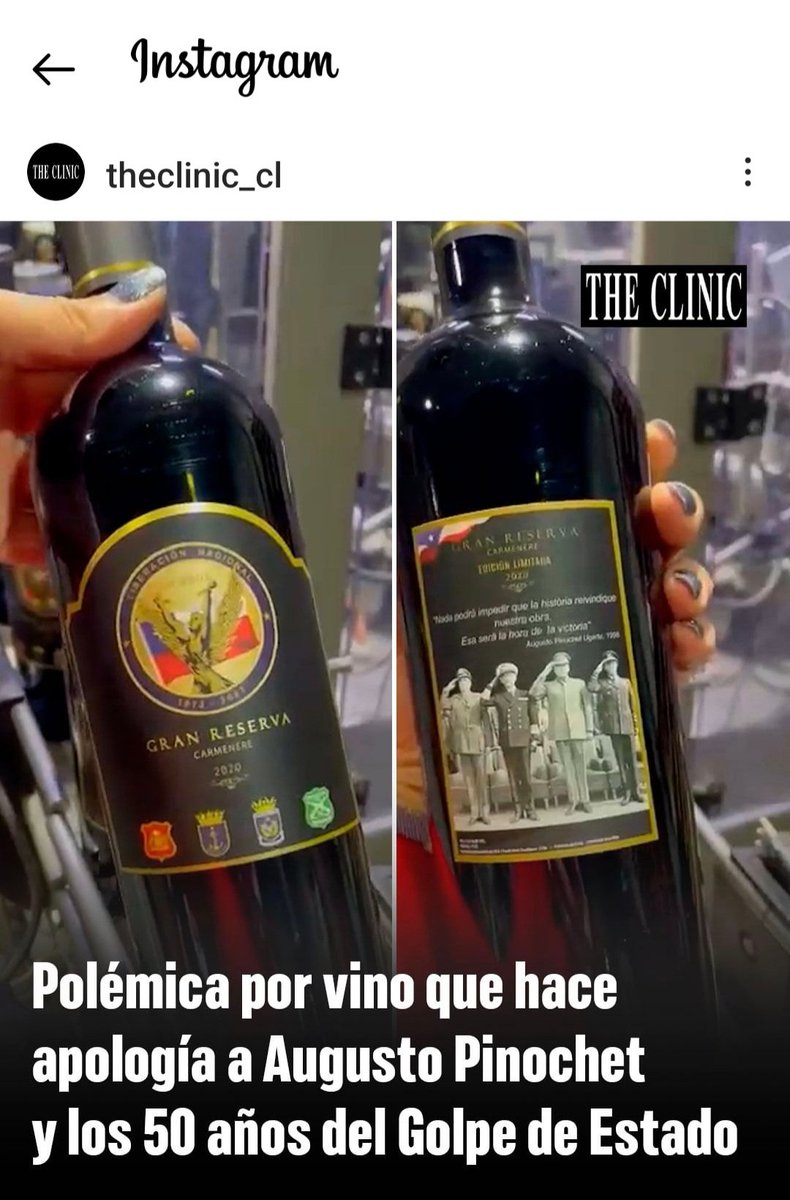 Que poca creatividad de la izquierda y claro me  imagino que no hay querella de nadie para impedir la venta de este vino, pero para homenajer al borracho de Allende, tendría que haber sido una Garrafa de "bigoteado"