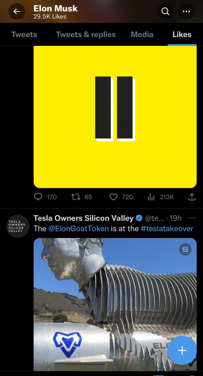 ElonGoatToken's tweet photo. 🔥🔥🔥ELON LIKED HIS GOAT🔥🔥🔥 https://t.co/sHvBCj9syt