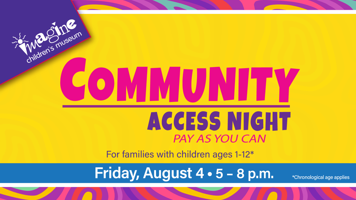 Who's ready to bring on the fun NEXT FRIDAY? All families with children ages 1-12* are invited for this fun evening from 5-8 p.m. *Chronological age applies Everyone is welcome Just “pay as you can” for admission!