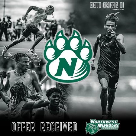 KeithG_III's tweet photo. After an amazing tour with Coach Masters yesterday, I am beyond blessed to have received an offer from @NWMOSTATE !!! 🙏🏽🐻✅ 
@BSHSBoysTF @WildcatsBSHS https://t.co/vwOhvquCSl