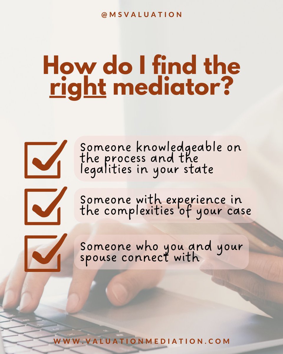 There is no right or wrong way to go about mediation, but it is crucial to find a mediator who is a good fit for the case and the couple. #divorcemediation #divorcevaluation #divorcemediator