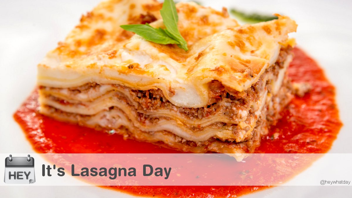 It's Lasagna Day! 
#LasagnaDay #NationalLasagnaDay #Italian