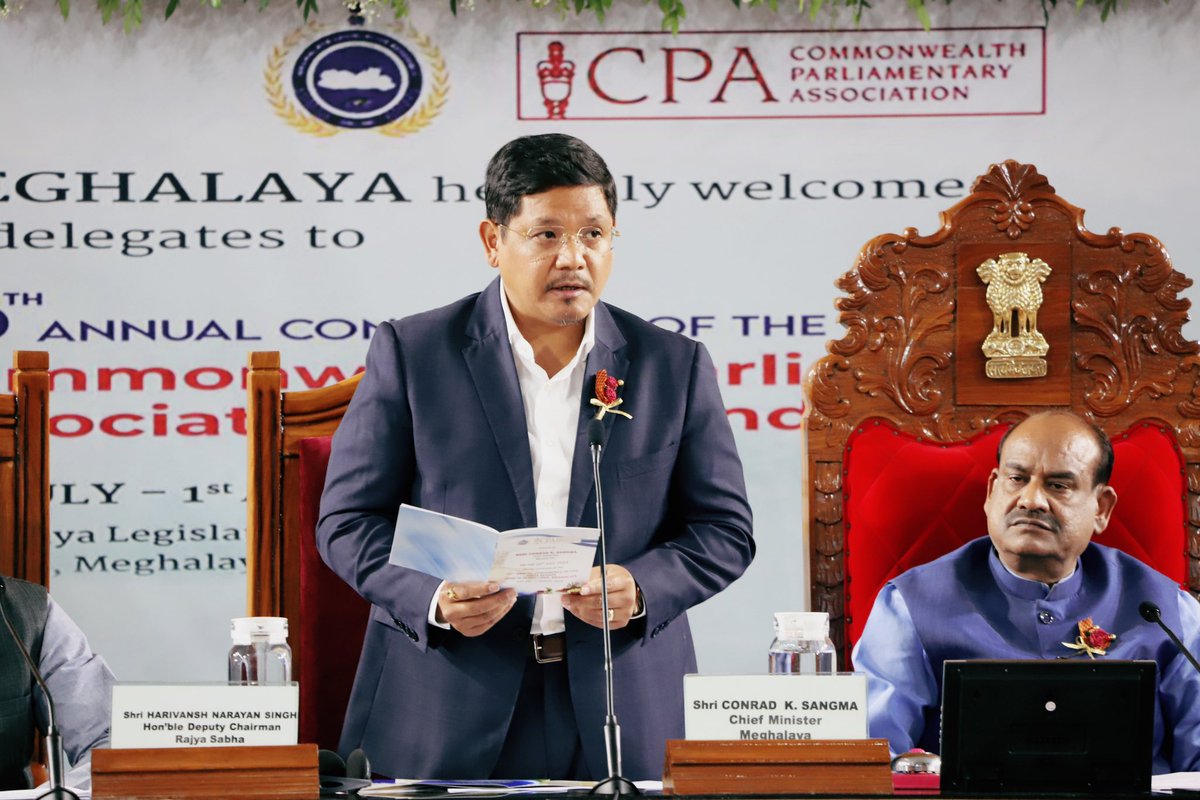 The 20th Annual Conference of CPA India Region, Zone III, hosted by the Meghalaya Legislative Assembly, in Shillong was inaugurated today.
 
The Hon’ble Lok Sabha Speaker, Shri Om Birla, inaugurated the conference.