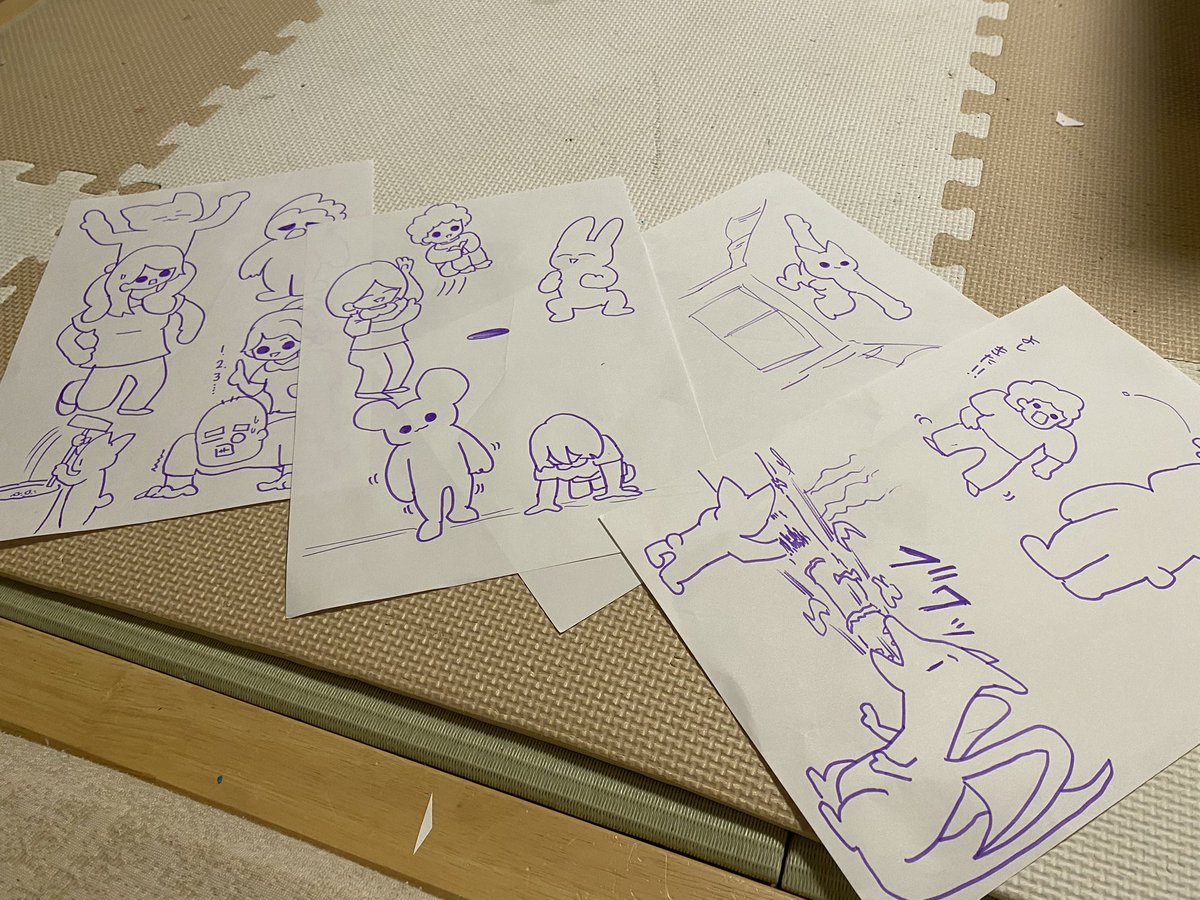 今日は久しぶりにアナログで。 取り込んで色塗ってみます