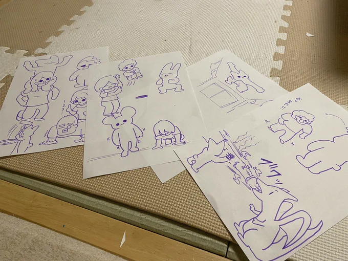 今日は久しぶりにアナログで。 取り込んで色塗ってみます