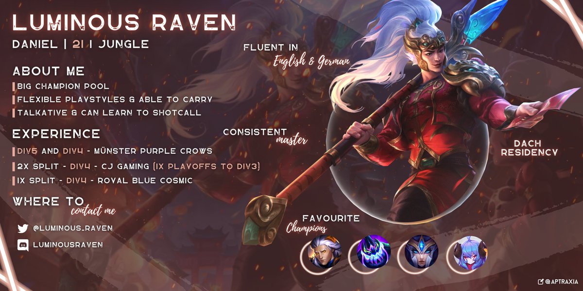 Since the most scuffed split I ever had is ending soon I´m now looking for a new journey. 
Only interested in PRIM Div 4+
For more info feel free to contact me