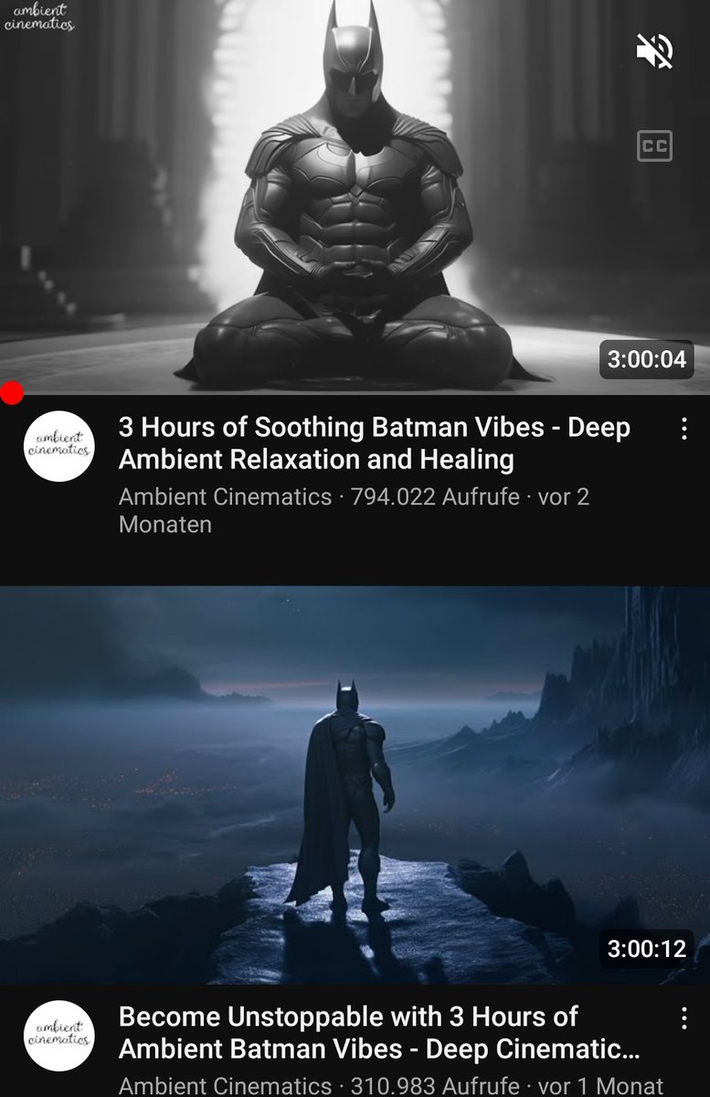 AnotherRerun's tweet photo. Wer erklรคrt mir, warum drei Stunden Batman Ambient-Youtubevideos existieren? Fucking Soothing Batman Vibes. #Mencore https://t.co/i25DO8EgBa