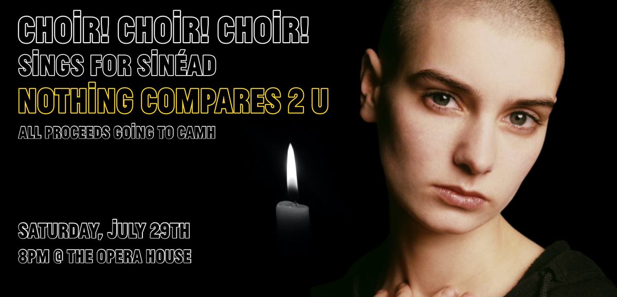 Choir! Choir! Choir! (@choirchoirchoir) on Twitter photo Tonite we sing for Sinéad 🕯️ <a href="/OPERAHOUSETO/">THE OPERA HOUSE</a> + raise money for <a href="/camhfoundation/">CAMH Foundation</a> 💙
🎟️ ticketweb.ca/event/choir-ch… Tonite we sing for Sinéad 🕯️ <a href="/OPERAHOUSETO/">THE OPERA HOUSE</a> + raise money for <a href="/camhfoundation/">CAMH Foundation</a> 💙
🎟️ ticketweb.ca/event/choir-ch…