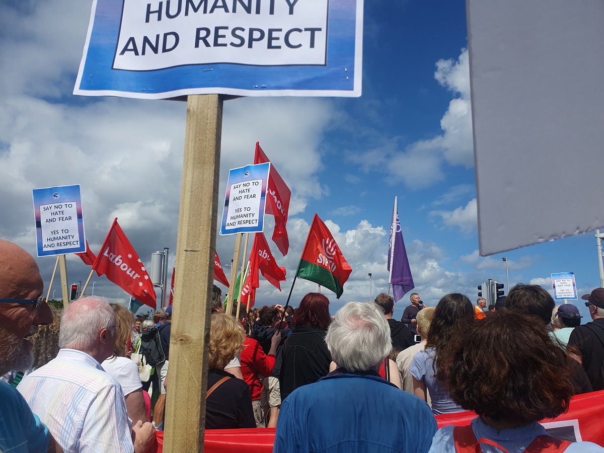 Great Great Turnout for
No to racism &amp; hatred  #DunLaoghaire 
<a href="/DLWelcomes/">DúnLaoghaire Welcomes</a>