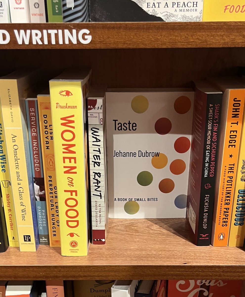 ColumbiaUP's tweet photo. #OnTheShelf @mcnallyjackson! In TASTE, Jehanne Dubrow reflects on the nature of taste through a series of short, interdisciplinary essays. #ReadMore at https://t.co/rscOCTXn7k. #Food #FoodBooks #Literature #LiteraryStudies #LiteraryTheory #LiteraryCriticism #FoodWriting https://t.co/JAGTsaE9Cx