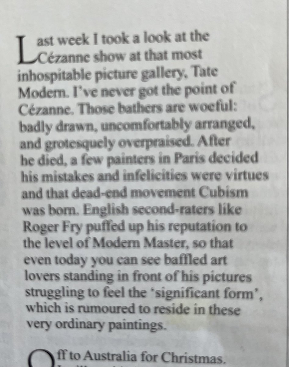 The late Barry Humphries nails Cézanne.