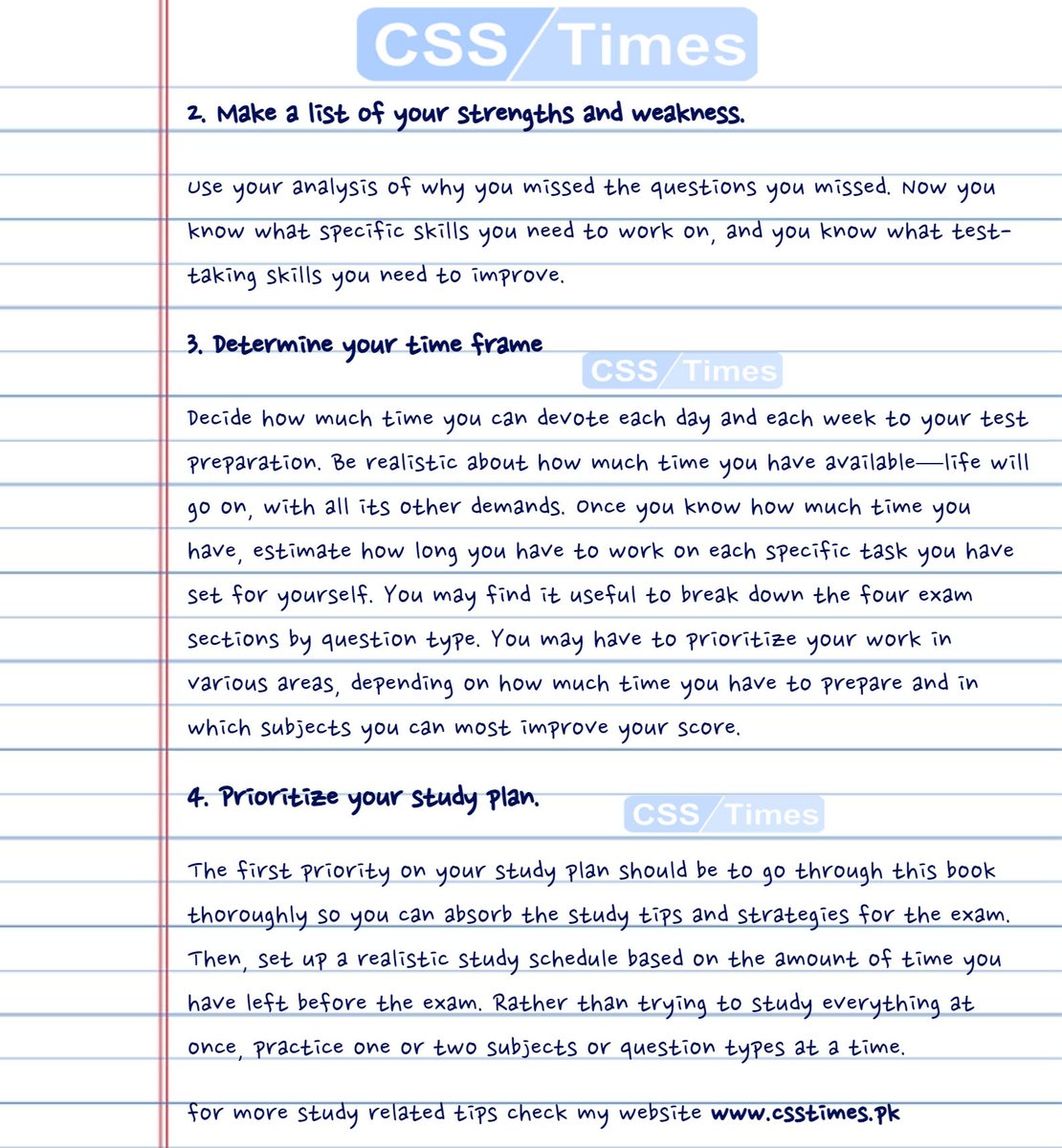 CssTimes's tweet photo. #Study #Strategies for #competative #exams
#csstimes
#CSSExams
#PMSExams
#examsuccess https://t.co/pT1MdtLzHe