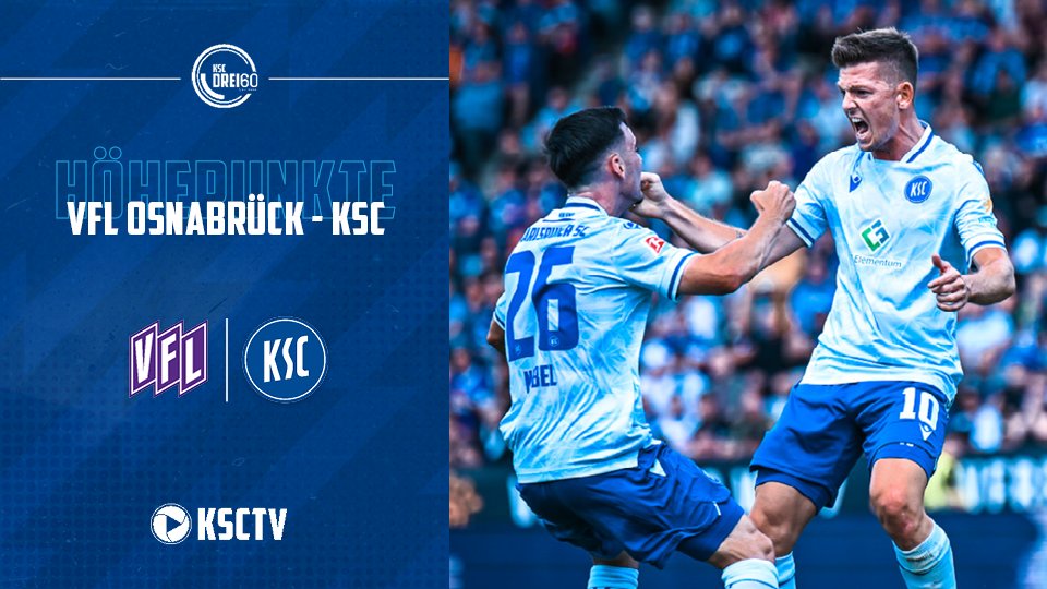 KarlsruherSC's tweet photo. 📺 Die volle Ladung Stimmen, Höhepunkte & das komplette Spiel im Relive gibt's wie immer auf KSC DREI60!
▶️ https://t.co/dd8L5GlNZc
#OSNKSC #KSCmeineHeimat https://t.co/c7Bur8ZmFd