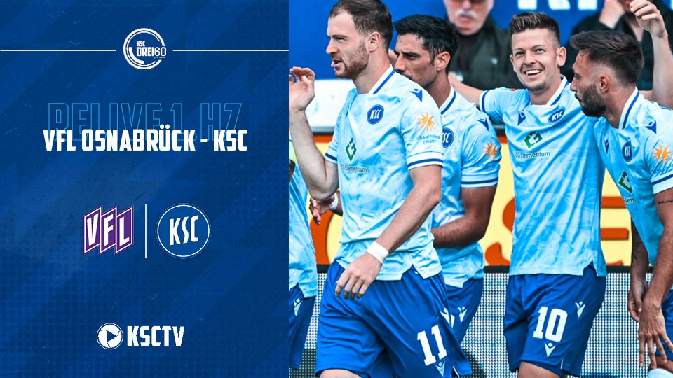 KarlsruherSC's tweet photo. 📺 Die volle Ladung Stimmen, Höhepunkte & das komplette Spiel im Relive gibt's wie immer auf KSC DREI60!
▶️ https://t.co/dd8L5GlNZc
#OSNKSC #KSCmeineHeimat https://t.co/c7Bur8ZmFd